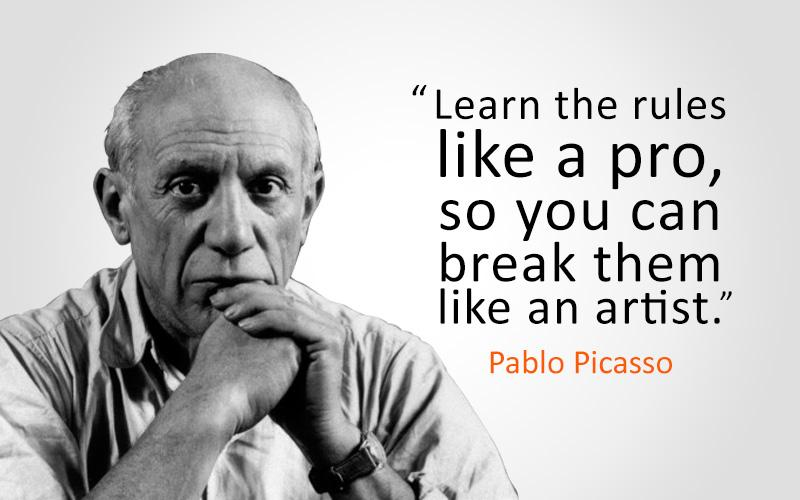 Conceptos básicos de diseño de videojuegos - Picasso, conocer las reglas para romperlas.