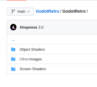 Paquete de shaders GodotRetro:  Lista de Shaders